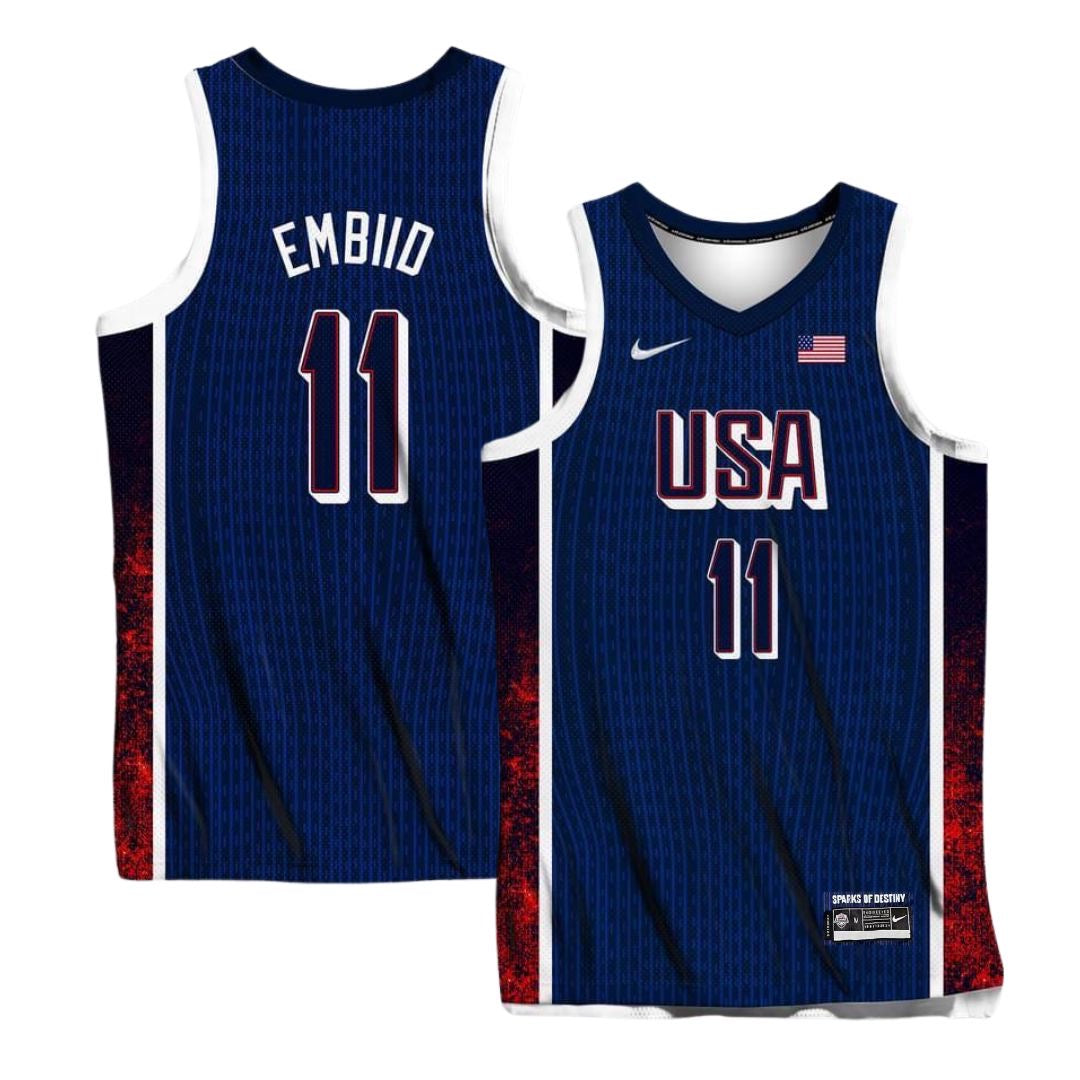 Joel Embiid 2024 Team USA Jersey