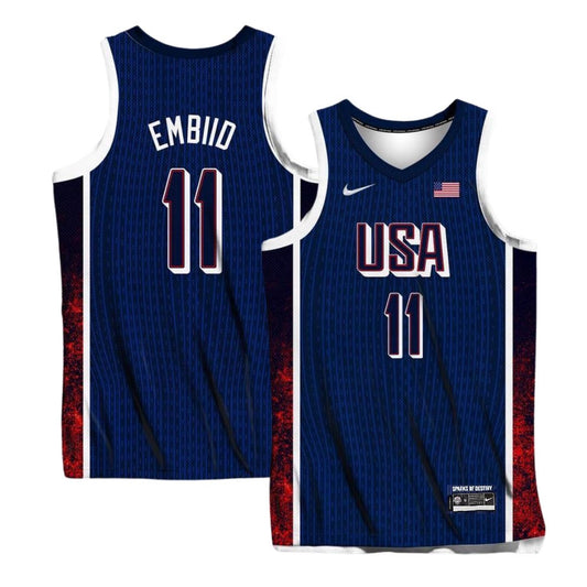 Joel Embiid 2024 Team USA Jersey